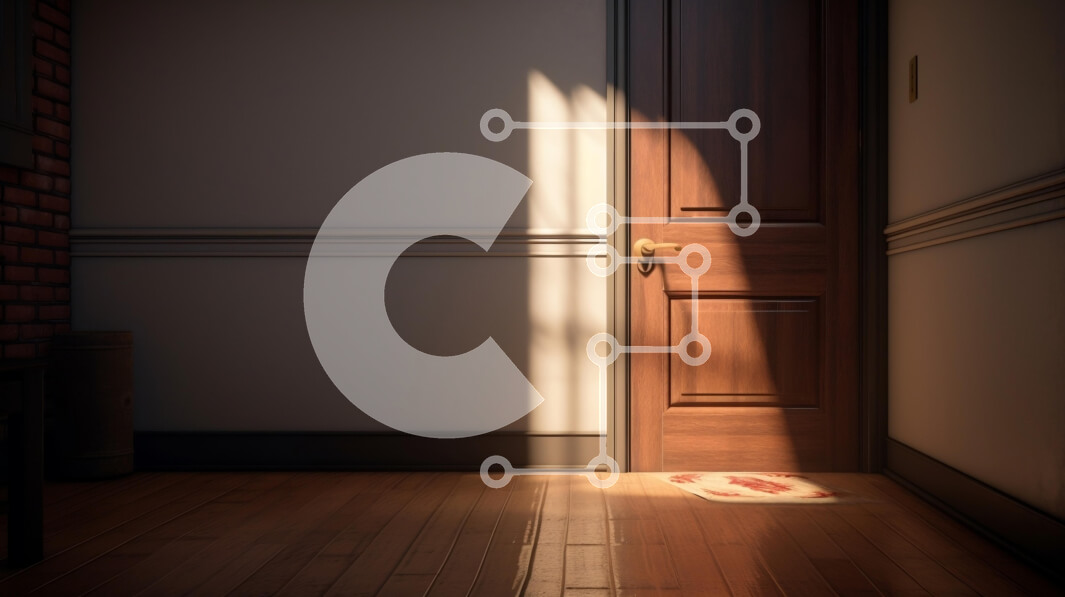 Intra Συλλεκτικό Ξύλινο Παζλ Plywood  4mm - Μινιμαλιστική ξύλινη πόρτα σε κενό δωμάτιο Σε Ξύλινο Κουτί - Διαστάσεις Puzzle: 10x10 cm – 25 κομμάτια