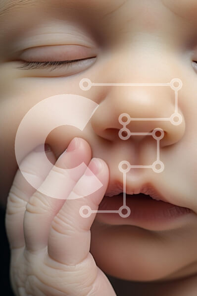 Intra Συλλεκτικό Ξύλινο Παζλ Plywood  4mm - Γκρο πλαν φωτογραφία του μωρού που κοιμάται με το χέρι στο πρόσωπο Σε Ξύλινο Κουτί - Διαστάσεις Puzzle: 10x10 cm – 25 κομμάτια