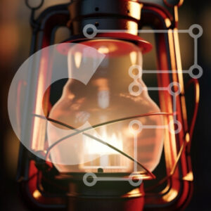 Intra Συλλεκτικό Ξύλινο Παζλ Plywood  4mm - Παλιομοδίτικο φανάρι σε ξύλινο τραπέζι Σε Ξύλινο Κουτί - Διαστάσεις: 10x10 cm – 25 κομμάτια