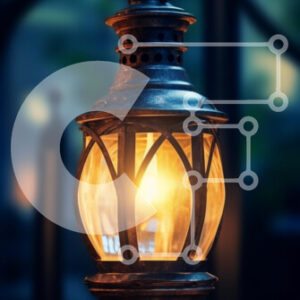 Intra Συλλεκτικό Ξύλινο Παζλ Plywood  4mm - Παλιομοδίτικο φανάρι σε ξύλινο τραπέζι Σε Ξύλινο Κουτί - Διαστάσεις: 10x10 cm – 25 κομμάτια