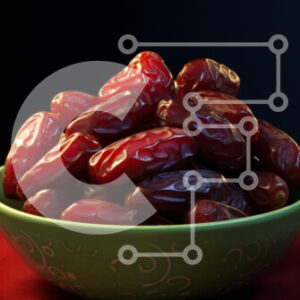 Intra Συλλεκτικό Ξύλινο Παζλ Plywood  4mm - Πράσινο μπολ με κόκκινα σταφύλια σε πορτοκαλί χαρτοπετσέτα Σε Ξύλινο Κουτί - Διαστάσεις: 10x10 cm – 25 κομμάτια