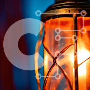 Intra Συλλεκτικό Ξύλινο Παζλ Plywood  4mm - Παλιομοδίτικο φανάρι που φωτίζεται στο προσκήνιο Σε Ξύλινο Κουτί - Διαστάσεις: 10x10 cm – 25 κομμάτια