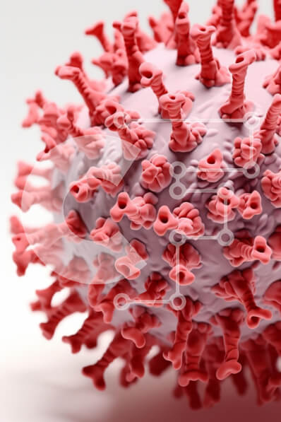 Intra Συλλεκτικό Ξύλινο Παζλ Plywood  4mm - Λεπτομερές τρισδιάστατο μοντέλο του ιού της γρίπης Σε Ξύλινο Κουτί - Διαστάσεις Puzzle: 10x10 cm – 25 κομμάτια