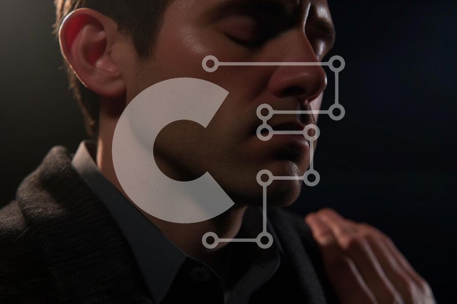 Intra Συλλεκτικό Ξύλινο Παζλ Plywood  4mm - Άνθρωπος σε βαθιά περισυλλογή Σε Ξύλινο Κουτί - Διαστάσεις Puzzle: 10x10 cm – 25 κομμάτια