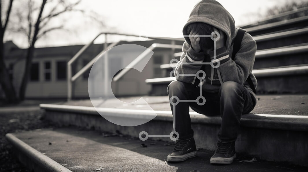 Intra Συλλεκτικό Ξύλινο Παζλ Plywood  4mm - Άτομο σε κίνδυνο στα σκαλοπάτια του Δημοτικού Σχολείου Σε Ξύλινο Κουτί - Διαστάσεις Puzzle: 10x10 cm – 25 κομμάτια