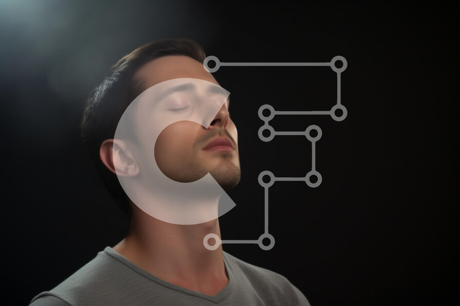 Intra Συλλεκτικό Ξύλινο Παζλ Plywood  4mm - Πορτρέτο ενός νεαρού άνδρα σε μια γαλήνια στιγμή Σε Ξύλινο Κουτί - Διαστάσεις Puzzle: 10x10 cm – 25 κομμάτια