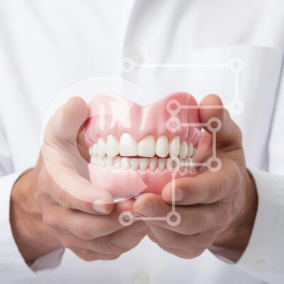 Intra Συλλεκτικό Ξύλινο Παζλ Plywood  4mm - Οδοντίατρος που κρατά οδοντιατρικό μοντέλο Σε Ξύλινο Κουτί - Διαστάσεις Puzzle: 10x10 cm – 25 κομμάτια - Image 1