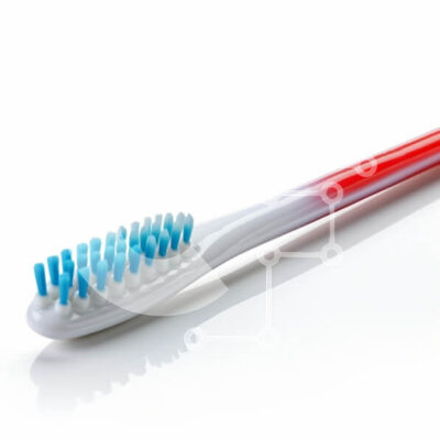 Intra Συλλεκτικό Ξύλινο Παζλ Plywood 4mm - Λευκή οδοντόβουρτσα με κόκκινες και μπλε τρίχες Σε Ξύλινο Κουτί - Διαστάσεις: 10x10 cm – 25 κομμάτια - Image 1