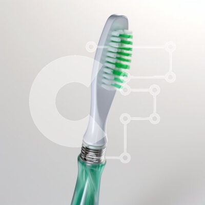 Intra Συλλεκτικό Ξύλινο Παζλ Plywood  4mm - Οδοντόβουρτσα με πράσινες τρίχες σε άδειο γυάλινο μπουκάλι Σε Ξύλινο Κουτί - Διαστάσεις: 10x10 cm – 25 κομμάτια - Image 1