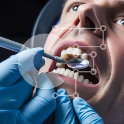 Intra Συλλεκτικό Ξύλινο Παζλ Plywood  4mm - Σκηνή οδοντιατρικής εξέτασης με ασθενή και οδοντίατρο Σε Ξύλινο Κουτί - Διαστάσεις Puzzle: 10x10 cm – 25 κομμάτια - Image 1