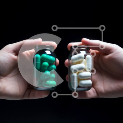 Intra Συλλεκτικό Ξύλινο Παζλ Plywood 4mm - Πράσινες και λευκές κάψουλες σε βάζα Σε Ξύλινο Κουτί - Διαστάσεις Puzzle: 10x10 cm – 25 κομμάτια - Image 1