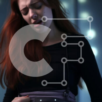 Intra Συλλεκτικό Ξύλινο Παζλ Plywood  4mm - Γυναίκα με φωτισμένο ένδυμα που δείχνει αγωνία Σε Ξύλινο Κουτί - Διαστάσεις Puzzle: 10x10 cm – 25 κομμάτια - Image 1