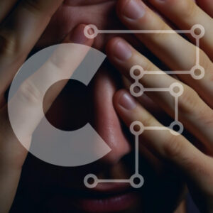 Intra Συλλεκτικό Ξύλινο Παζλ Plywood  4mm - Άτομο που εκφράζει αγωνία καλύπτοντας το πρόσωπο Σε Ξύλινο Κουτί - Διαστάσεις Puzzle: 10x10 cm – 25 κομμάτια