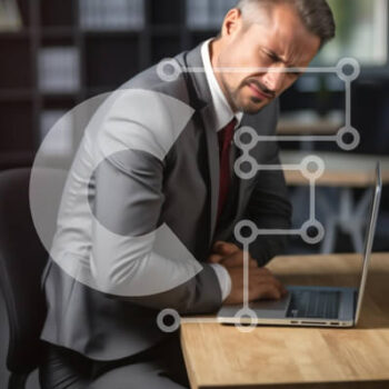 Intra Συλλεκτικό Ξύλινο Παζλ Plywood  4mm - Επιχειρηματίας που παρουσιάζει δυσφορία ενώ εργάζεται Σε Ξύλινο Κουτί - Διαστάσεις Puzzle: 10x10 cm – 25 κομμάτια - Image 1