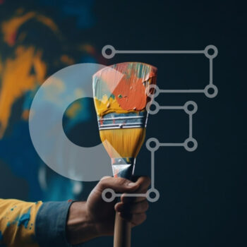 Intra Συλλεκτικό Ξύλινο Παζλ Plywood  4mm - Χέρι που κρατά ένα πολύχρωμο πινέλο Σε Ξύλινο Κουτί - Διαστάσεις Puzzle: 10x10 cm – 25 κομμάτια - Image 1