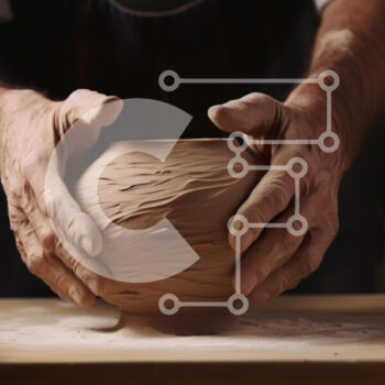 Intra Συλλεκτικό Ξύλινο Παζλ Plywood 4mm - Τεχνίτης Πότερ που διαμορφώνει ένα πήλινο δοχείο Σε Ξύλινο Κουτί - Διαστάσεις Puzzle: 10x10 cm – 25 κομμάτια - Image 1