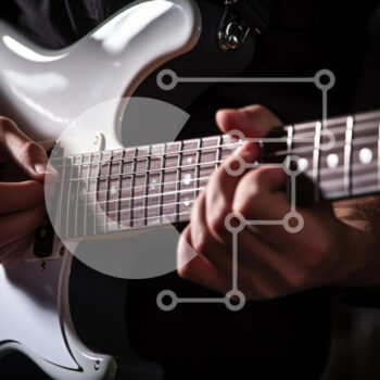 Intra Συλλεκτικό Ξύλινο Παζλ Plywood  4mm - Μουσικός που παίζει ηλεκτρική κιθάρα Σε Ξύλινο Κουτί - Διαστάσεις Puzzle: 10x10 cm – 25 κομμάτια - Image 1