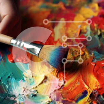 Intra Συλλεκτικό Ξύλινο Παζλ Plywood  4mm - Χέρι καλλιτέχνη με πινέλο πάνω από την πολύχρωμη παλέτα Σε Ξύλινο Κουτί - Διαστάσεις Puzzle: 10x10 cm – 25 κομμάτια - Image 1