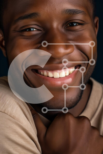 Intra Συλλεκτικό Ξύλινο Παζλ Plywood  4mm - Πορτρέτο ενός ευτυχισμένου νεαρού άνδρα από κοντά Σε Ξύλινο Κουτί - Διαστάσεις Puzzle: 10x10 cm – 25 κομμάτια