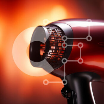 Intra Συλλεκτικό Ξύλινο Παζλ Plywood  4mm - Κοντινό πλάνο ενός σύγχρονου στεγνωτήρα μαλλιών Σε Ξύλινο Κουτί - Διαστάσεις Puzzle: 10x10 cm – 25 κομμάτια - Image 1