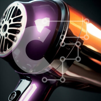 Intra Συλλεκτικό Ξύλινο Παζλ Plywood  4mm - Μοντέρνο πιστολάκι μαλλιών με ζωηρά χρώματα Σε Ξύλινο Κουτί - Διαστάσεις Puzzle: 10x10 cm – 25 κομμάτια - Image 1