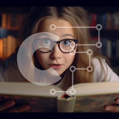 Intra Συλλεκτικό Ξύλινο Παζλ Plywood 4mm - Νεαρό κορίτσι που διαβάζει ένα βιβλίο σε μια βιβλιοθήκη Σε Ξύλινο Κουτί - Διαστάσεις Puzzle: 10x10 cm – 25 κομμάτια - Image 1