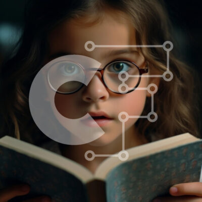 Intra Συλλεκτικό Ξύλινο Παζλ Plywood 4mm - Νεαρό κορίτσι που διαβάζει ένα βιβλίο με περιέργεια Σε Ξύλινο Κουτί - Διαστάσεις Puzzle: 10x10 cm – 25 κομμάτια - Image 1