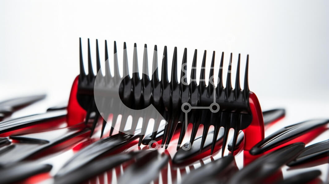 Intra Συλλεκτικό Ξύλινο Παζλ Plywood  4mm - Συλλογή από μαύρες χτένες μαλλιών Σε Ξύλινο Κουτί - Διαστάσεις: 10x10 cm – 25 κομμάτια