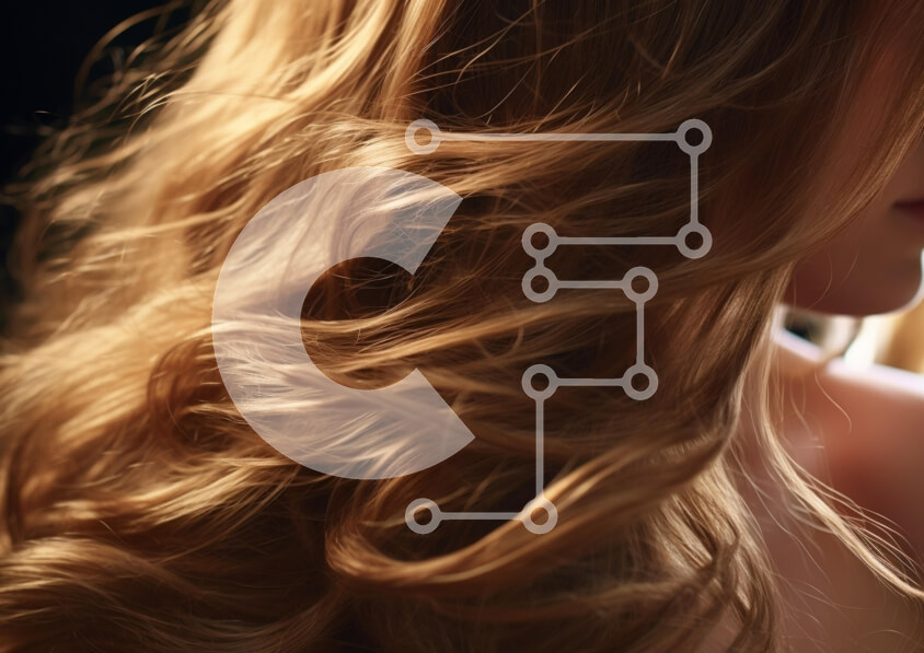 Intra Συλλεκτικό Ξύλινο Παζλ Plywood  4mm - Κοντινό πλάνο κυματιστών μαλλιών σε ζεστό φως Σε Ξύλινο Κουτί - Διαστάσεις Puzzle: 10x10 cm – 25 κομμάτια