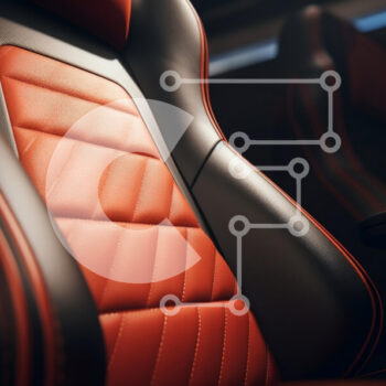 Intra Συλλεκτικό Ξύλινο Παζλ Plywood  4mm - Κοντινό πλάνο μιας μαύρης και πορτοκαλί καρέκλας παιχνιδιών Σε Ξύλινο Κουτί - Διαστάσεις Puzzle: 10x10 cm – 25 κομμάτια - Image 1