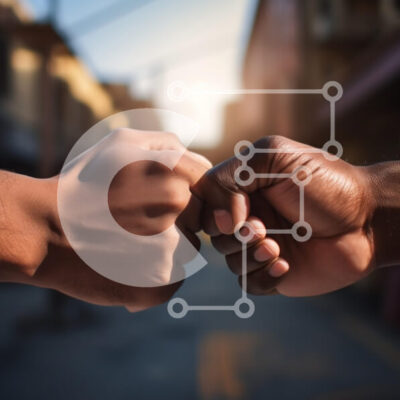 Intra Συλλεκτικό Ξύλινο Παζλ Plywood  4mm - Γροθιές που χτυπούν μαζί στον εορτασμό Σε Ξύλινο Κουτί - Διαστάσεις Puzzle: 10x10 cm – 25 κομμάτια - Image 1