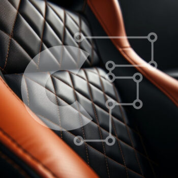 Intra Συλλεκτικό Ξύλινο Παζλ Plywood  4mm - Μοντέρνο κάθισμα αυτοκινήτου με διαμαντένιες ραφές Σε Ξύλινο Κουτί - Διαστάσεις Puzzle: 10x10 cm – 25 κομμάτια - Image 1