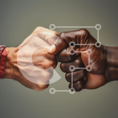 Intra Συλλεκτικό Ξύλινο Παζλ Plywood  4mm - Γροθιά χτύπημα που συμβολίζει την ενότητα μεταξύ διαφορετικών υποβάθρων Σε Ξύλινο Κουτί - Διαστάσεις Puzzle: 10x10 cm – 25 κομμάτια - Image 1