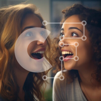 Intra Συλλεκτικό Ξύλινο Παζλ Plywood 4mm - Χαρούμενες γυναίκες που χαμογελούν μαζί Σε Ξύλινο Κουτί - Διαστάσεις Puzzle: 10x10 cm – 25 κομμάτια - Image 1