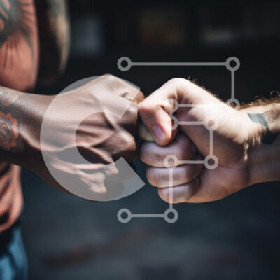 Intra Συλλεκτικό Ξύλινο Παζλ Plywood  4mm - Γροθιά χτύπημα ως χειρονομία ενότητας Σε Ξύλινο Κουτί - Διαστάσεις Puzzle: 10x10 cm – 25 κομμάτια - Image 1