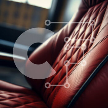 Intra Συλλεκτικό Ξύλινο Παζλ Plywood  4mm - Πολυτελής κόκκινη δερμάτινη καρέκλα γραφείου με σχέδιο διαμαντιών Σε Ξύλινο Κουτί - Διαστάσεις Puzzle: 10x10 cm – 25 κομμάτια - Image 1