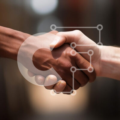 Intra Συλλεκτικό Ξύλινο Παζλ Plywood  4mm - Κοντινό πλάνο μιας χειραψίας μεταξύ δύο ατόμων Σε Ξύλινο Κουτί - Διαστάσεις Puzzle: 10x10 cm – 25 κομμάτια - Image 1