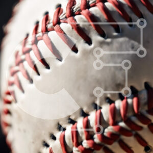 Intra Συλλεκτικό Ξύλινο Παζλ Plywood  4mm - Κοντινό πλάνο ενός μπέιζμπολ Σε Ξύλινο Κουτί - Διαστάσεις Puzzle: 10x10 cm – 25 κομμάτια