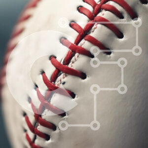 Intra Συλλεκτικό Ξύλινο Παζλ Plywood  4mm - Κοντινό πλάνο ενός μπέιζμπολ με κόκκινες ραφές Σε Ξύλινο Κουτί - Διαστάσεις Puzzle: 10x10 cm – 25 κομμάτια