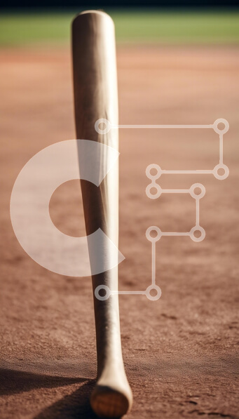 Intra Συλλεκτικό Ξύλινο Παζλ Plywood  4mm - Ρόπαλο του μπέιζμπολ σε ένα διαμάντι του μπέιζμπολ Σε Ξύλινο Κουτί - Διαστάσεις Puzzle: 10x10 cm – 25 κομμάτια