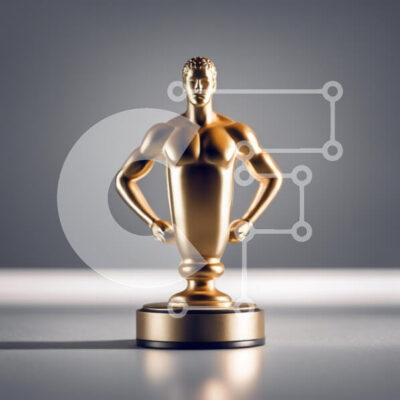 Intra Συλλεκτικό Ξύλινο Παζλ Plywood  4mm - Αγαλματίδιο Χρυσό Τρόπαιο Σε Ξύλινο Κουτί - Διαστάσεις: 10x10 cm – 25 κομμάτια - Image 1