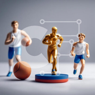 Intra Συλλεκτικό Ξύλινο Παζλ Plywood 4mm - Φιγούρες δράσης μπάσκετ με τρόπαιο Σε Ξύλινο Κουτί - Διαστάσεις Puzzle: 10x10 cm – 25 κομμάτια - Image 1