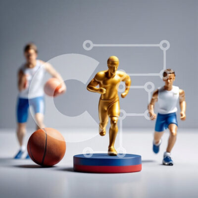 Intra Συλλεκτικό Ξύλινο Παζλ Plywood 4mm - Δυναμική αθλητική σκηνή με φιγούρες δράσης Σε Ξύλινο Κουτί - Διαστάσεις Puzzle: 10x10 cm – 25 κομμάτια - Image 1