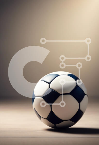 Intra Συλλεκτικό Ξύλινο Παζλ Plywood  4mm - Κλασική μπάλα ποδοσφαίρου που στηρίζεται σε μια λεία επιφάνεια Σε Ξύλινο Κουτί - Διαστάσεις Puzzle: 10x10 cm – 25 κομμάτια