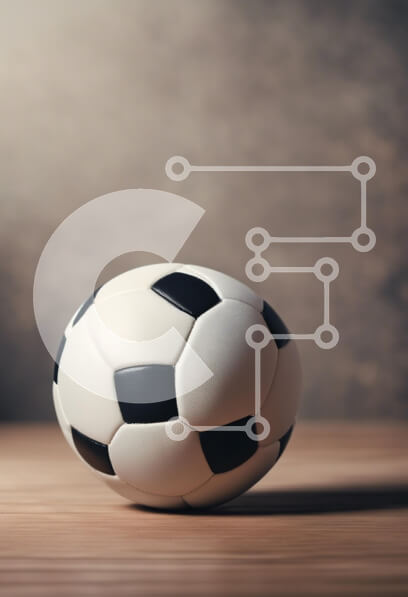 Intra Συλλεκτικό Ξύλινο Παζλ Plywood  4mm - Μπάλα ποδοσφαίρου σε ξύλινη επιφάνεια Σε Ξύλινο Κουτί - Διαστάσεις Puzzle: 10x10 cm – 25 κομμάτια