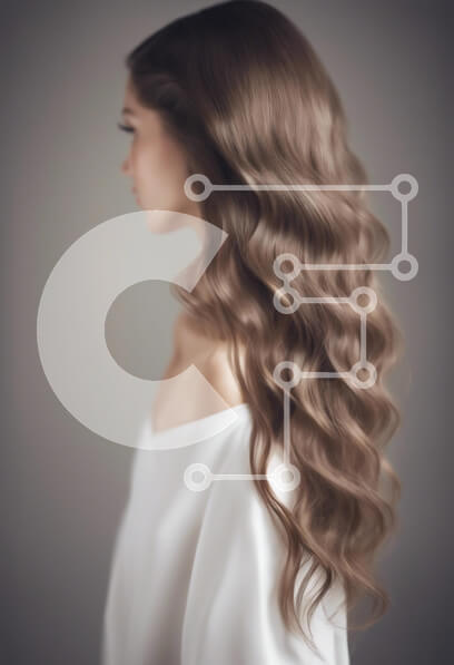 Intra Συλλεκτικό Ξύλινο Παζλ Plywood  4mm - Κομψό πορτρέτο με μακριά κυματιστά μαλλιά Σε Ξύλινο Κουτί - Διαστάσεις Puzzle: 10x10 cm – 25 κομμάτια