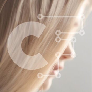 Intra Συλλεκτικό Ξύλινο Παζλ Plywood  4mm - Προφίλ ενός ατόμου με ρέοντα ξανθά μαλλιά Σε Ξύλινο Κουτί - Διαστάσεις Puzzle: 10x10 cm – 25 κομμάτια - Image 1