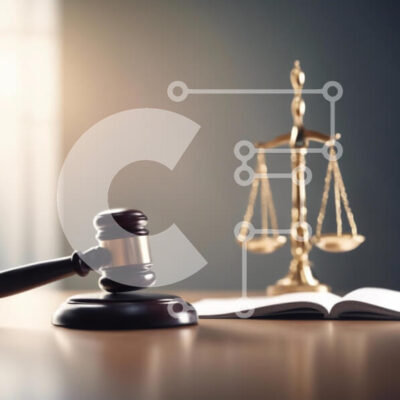 Intra Συλλεκτικό Ξύλινο Παζλ Plywood  4mm - Gavel και ζυγαριά δικαιοσύνης σε ένα ξύλινο τραπέζι Σε Ξύλινο Κουτί - Διαστάσεις Puzzle: 10x10 cm – 25 κομμάτια - Image 1