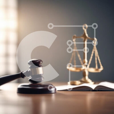 Intra Συλλεκτικό Ξύλινο Παζλ Plywood 4mm - Gavel και Scale of Justice on a Desk Σε Ξύλινο Κουτί - Διαστάσεις Puzzle: 10x10 cm – 25 κομμάτια - Image 1