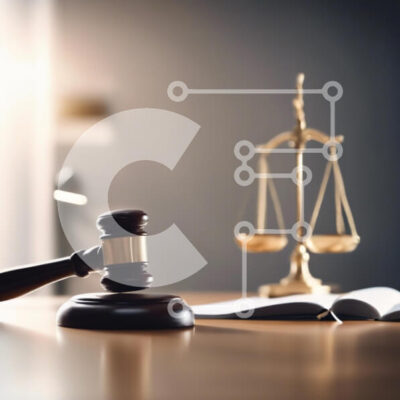 Intra Συλλεκτικό Ξύλινο Παζλ Plywood  4mm - Gavel και Scale of Justice in a Legal Setting Σε Ξύλινο Κουτί - Διαστάσεις Puzzle: 10x10 cm – 25 κομμάτια - Image 1